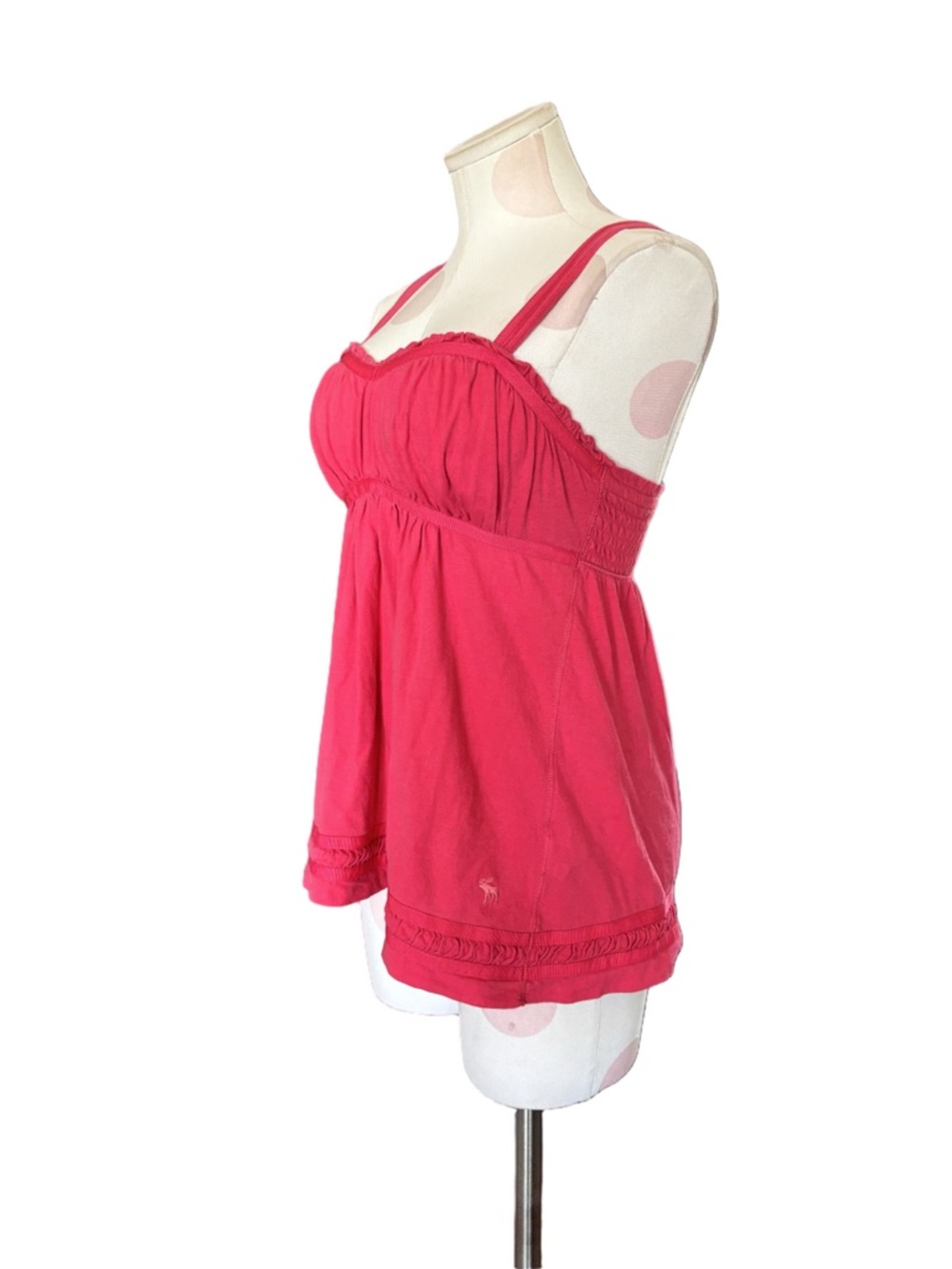 Y2K Abercrombie & Fitch Babydoll Tank Top - Red - M - Picture 3 of 8
